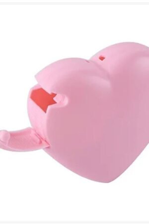 PORTA FITA CORAÇÃO ROSA