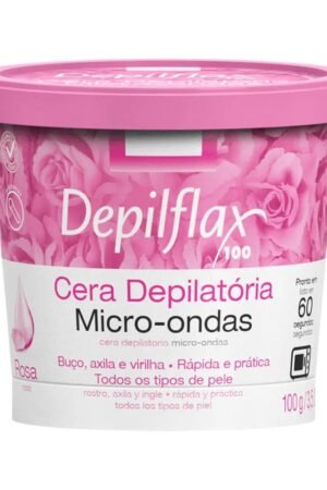 CERA MICROONDAS ROSAS DEPILFLEX 100g